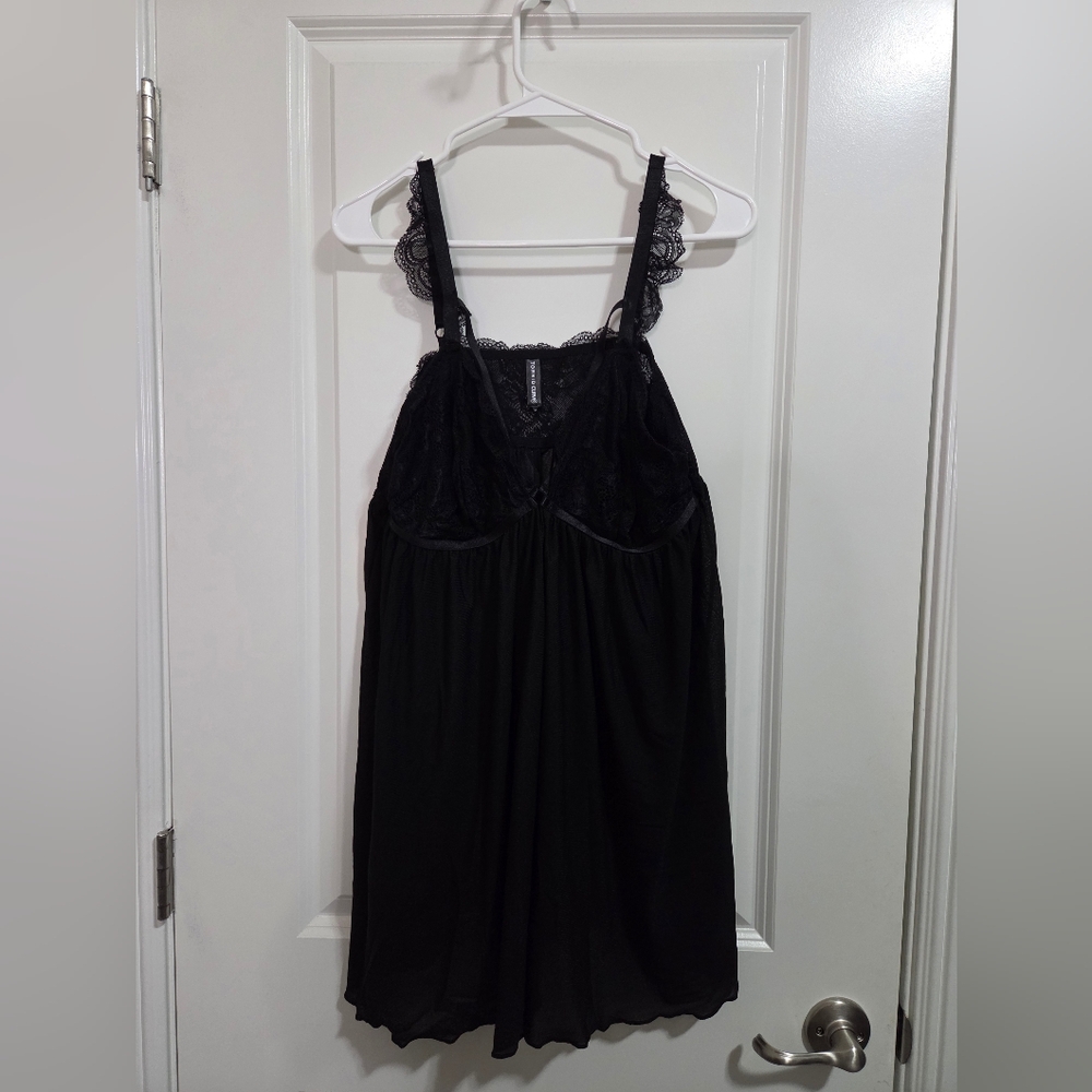 Torrid Black Lace Babydoll Lingerie